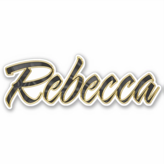 Rebecca black gold Lettering Aufkleber Sticker (Voorkant)