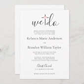 Rebecca Christelijk kruis & hart We wedden Kaart (Voorkant / Achterkant)