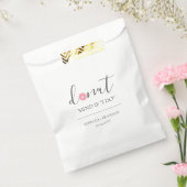 Rebecca Donut Mind als ik doe bruiloft traktatie Bedankzakje (Gezegeld)