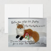 Rebecca en Amy in ... "Sleigh Bells" Briefkaart (Voorkant / Achterkant)