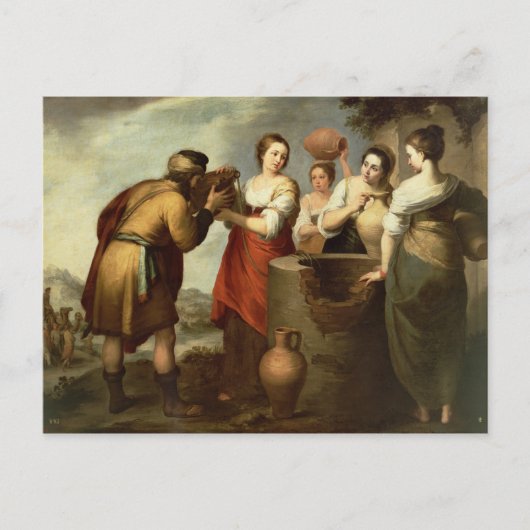 Rebecca en Eliezer bij The Well, c.1665 Briefkaart (Voorkant)