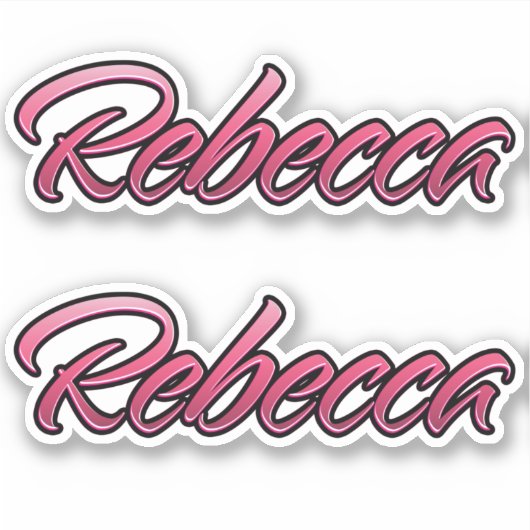Rebecca faded pink Aufkleber Sticker Stickerset (Voorkant)