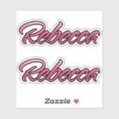 Rebecca faded pink Aufkleber Sticker Stickerset (Vel)