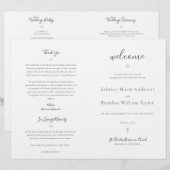 Rebecca katholieke Wedding Mass Ceremony Programma (Voorkant / Achterkant)