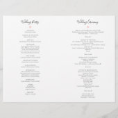 Rebecca katholieke Wedding Mass Ceremony Programma (Achterkant)