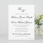 Rebecca - Klassieke, formele huwelijksuitnodiging Kaart (Staand voorkant)