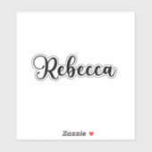 Rebecca Naam - Handgeschreven kalligrafie Sticker (Vel)