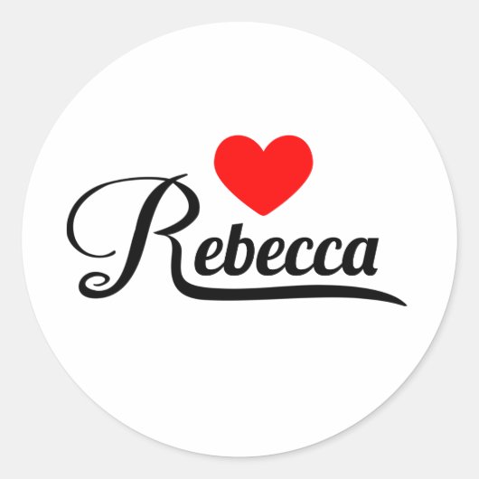 Rebecca Ronde Sticker (Voorkant)