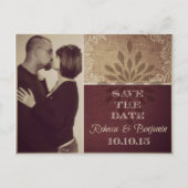 Rebecca Save Date Aankondigingskaart (Voorkant)