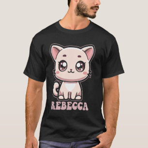 Rebecca Schattige Kitty Cat Design voor meisjes Na T-shirt
