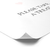 Rebecca Simple Dessert Table Wedding Sign Poster (Hoek)