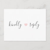 Rebecca Simple Elegant Meal Choice RSVP Wedding Briefkaart (Voorkant)