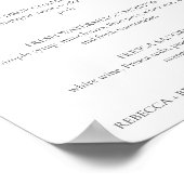 Rebecca Simple Signature Drink Wedding Sign Poster (Hoek)