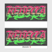 Rebecca Vorname Name Graffiti Aufkleber Sticker (Vel)
