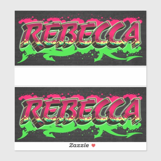 Rebecca Vorname Name Graffiti Aufkleber Sticker (Vel)