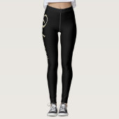 Rebecca white gold Handwriting Hose Leggings (Voorkant)
