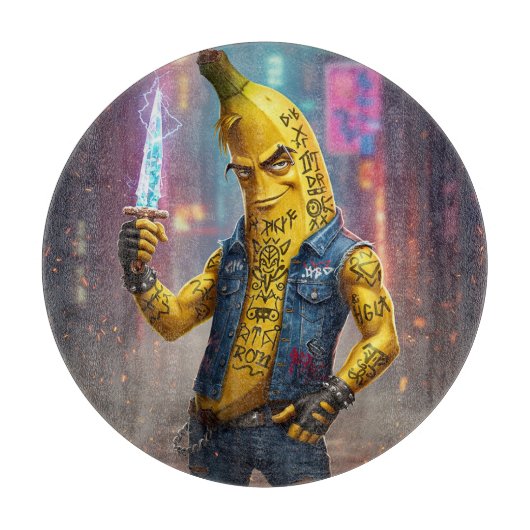 Rebel Banana Snijplank (Voorkant)