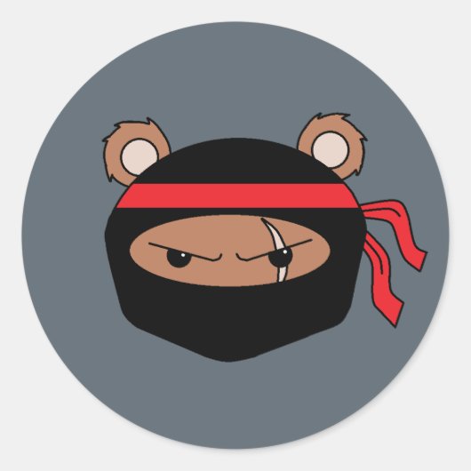 Rebel Beer Ninja Ronde Sticker (Voorkant)
