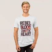 Rebel Blood, Chaotisch Hart Tri-Blend Shirt (Voorkant volledig)