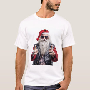 Rebel Claus – Biker Santa Kerstsfeer T-shirt