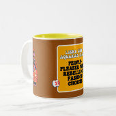 Rebel Diplomat - Weegschaal Zon, Waterman Rising Z Tweekleurige Koffiemok (Voorkant links)