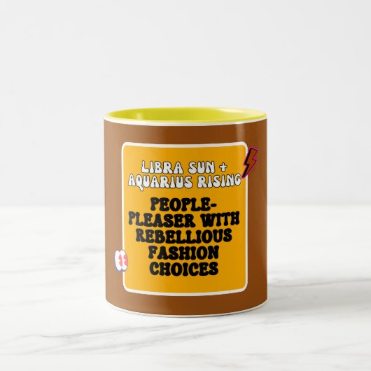 Rebel Diplomat - Weegschaal Zon, Waterman Rising Z Tweekleurige Koffiemok (Center)