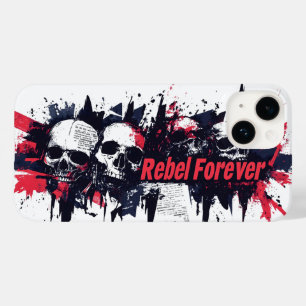 "Rebel Forever" - Edgy Skull Grafisch Ontwerp Case-Mate iPhone 14 Hoesje