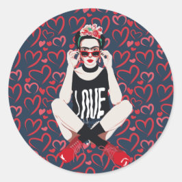 Rebel Frida Ronde Sticker