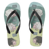 Rebel Funny Sheep (zwarte schapen) Teenslippers (Voetbed)
