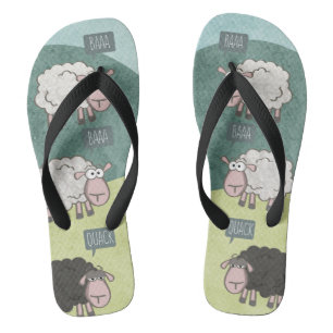 Rebel Funny Sheep (zwarte schapen) Teenslippers