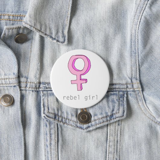 Rebel Girl Button (In situ)