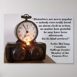 Rebel Girl Canada Suffrage Nellie McClung Quote Poster