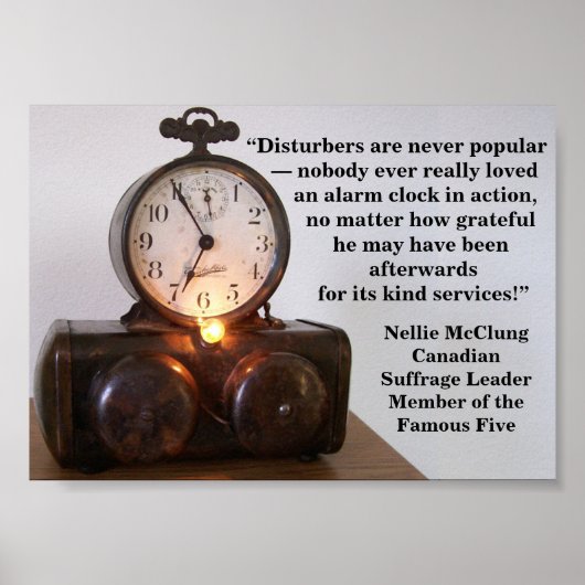 Rebel Girl Canada Suffrage Nellie McClung Quote Poster (Voorkant)