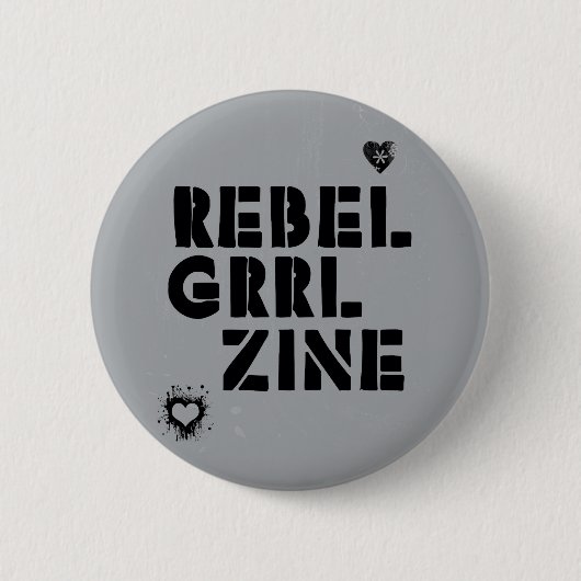 Rebel Grrl Zine Ronde Button 5,7 Cm (Voorkant)