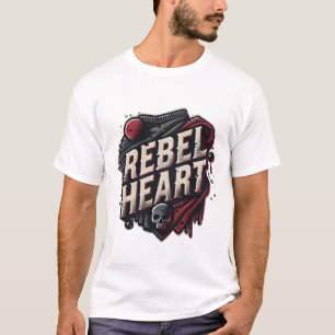 Rebel Heart 3D Logo Design – Grunge Distre uit de  T-shirt