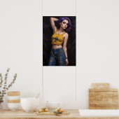 Rebel in Kleur Poster (Keuken)