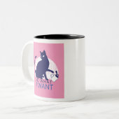 Rebel Kat Tweekleurige Koffiemok (Voorkant links)