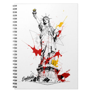 Rebel Liberty Statue Ink Sketch Notitieboek