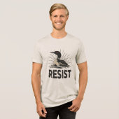 Rebel Loon – Verzetsprotestkunst Tri-Blend Shirt (Voorkant volledig)