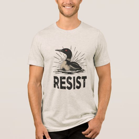 Rebel Loon – Verzetsprotestkunst Tri-Blend Shirt (Voorkant)
