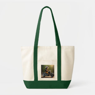 Rebel Meerkat: leer, zonnebril en motorfiets Tote Bag