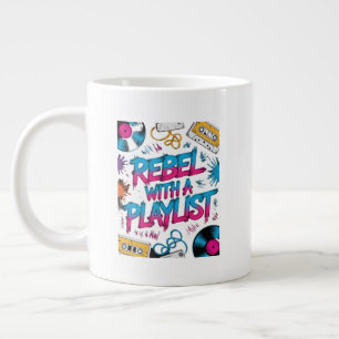 Rebel Met Een Afspeellijst – Retro Muziek Liefhebb Grote Koffiekop