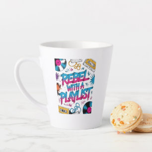 Rebel Met Een Afspeellijst – Retro Muziek Liefhebb Latte Mok