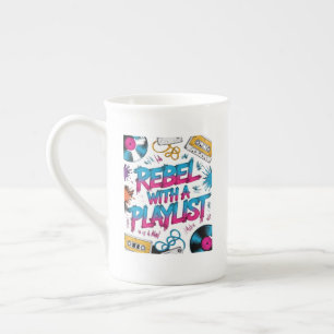 Rebel Met Een Afspeellijst – Retro Muziek Liefhebb Porselein Kop