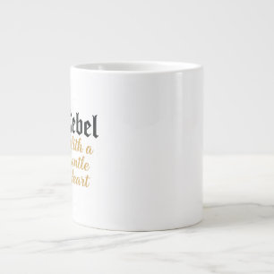 Rebel met een Gentle Heart Typography Specialty Mo Grote Koffiekop