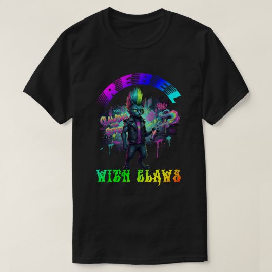 Rebel met klauwen t-shirt (Design voorkant)