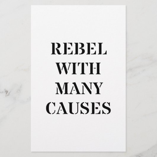 Rebel met veel oorzaken briefpapier (Voorkant)
