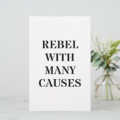 Rebel met veel oorzaken briefpapier (Staand voorkant)
