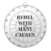 Rebel met veel oorzaken dartbord (Voorkant)