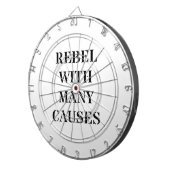 Rebel met veel oorzaken dartbord (Voorkant Rechts)